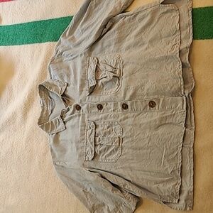 Zara linen button down short sleeve shirt - L